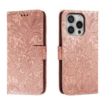 Custodia per cellulare in pelle con motivo floreale in pizzo, For iPhone Air, For iPhone 16 Pro Max, For iPhone 16 Pro, For iPhone 16 Plus