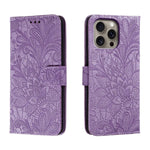 Custodia per cellulare in pelle con motivo floreale in pizzo, For iPhone Air, For iPhone 16 Pro Max, For iPhone 16 Pro, For iPhone 16 Plus