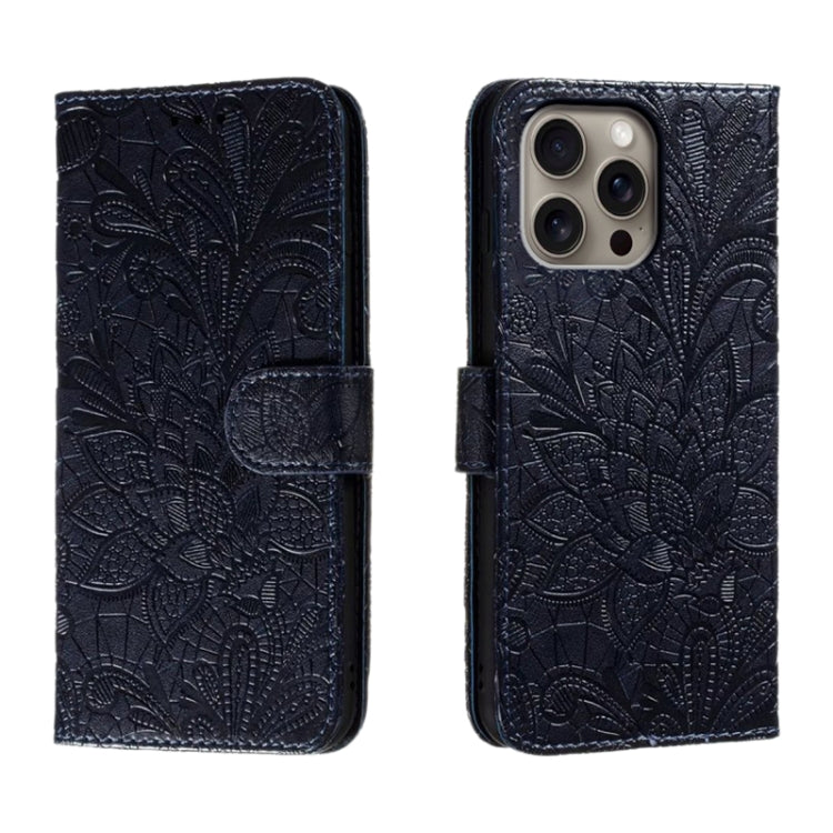 Custodia per cellulare in pelle con motivo floreale in pizzo, For iPhone Air, For iPhone 16 Pro Max, For iPhone 16 Pro, For iPhone 16 Plus