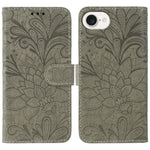 Custodia per cellulare in pelle con motivo floreale in pizzo, For iPhone 17e / 16e, For iPhone 17 Pro Max, For iPhone 17 Pro, For iPhone 17