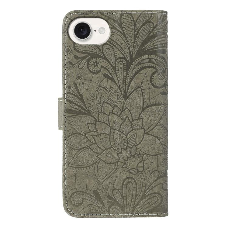 Custodia per cellulare in pelle con motivo floreale in pizzo, For iPhone 17e / 16e, For iPhone 17 Pro Max, For iPhone 17 Pro, For iPhone 17