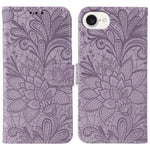 Custodia per cellulare in pelle con motivo floreale in pizzo, For iPhone 17e / 16e, For iPhone 17 Pro Max, For iPhone 17 Pro, For iPhone 17