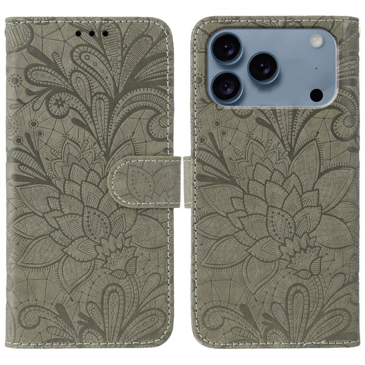 Custodia per cellulare in pelle con motivo floreale in pizzo, For iPhone 17e / 16e, For iPhone 17 Pro Max, For iPhone 17 Pro, For iPhone 17