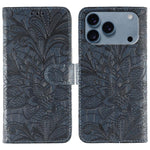 Custodia per cellulare in pelle con motivo floreale in pizzo, For iPhone 17e / 16e, For iPhone 17 Pro Max, For iPhone 17 Pro, For iPhone 17