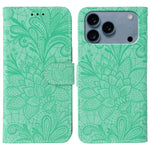Custodia per cellulare in pelle con motivo floreale in pizzo, For iPhone 17e / 16e, For iPhone 17 Pro Max, For iPhone 17 Pro, For iPhone 17