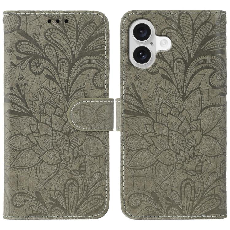 Custodia per cellulare in pelle con motivo floreale in pizzo, For iPhone 17e / 16e, For iPhone 17 Pro Max, For iPhone 17 Pro, For iPhone 17