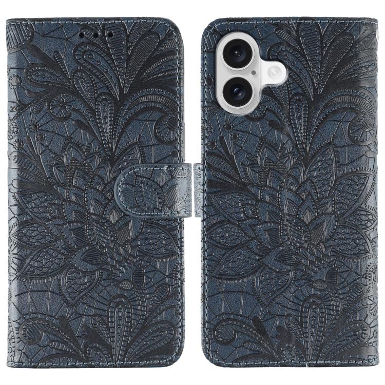 Custodia per cellulare in pelle con motivo floreale in pizzo, For iPhone 17e / 16e, For iPhone 17 Pro Max, For iPhone 17 Pro, For iPhone 17