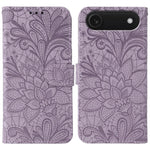Custodia per cellulare in pelle con motivo floreale in pizzo, For iPhone Air, For iPhone 16 Pro Max, For iPhone 16 Pro, For iPhone 16 Plus