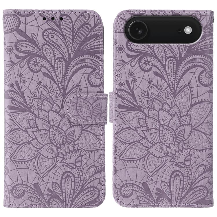 Custodia per cellulare in pelle con motivo floreale in pizzo, For iPhone Air, For iPhone 16 Pro Max, For iPhone 16 Pro, For iPhone 16 Plus