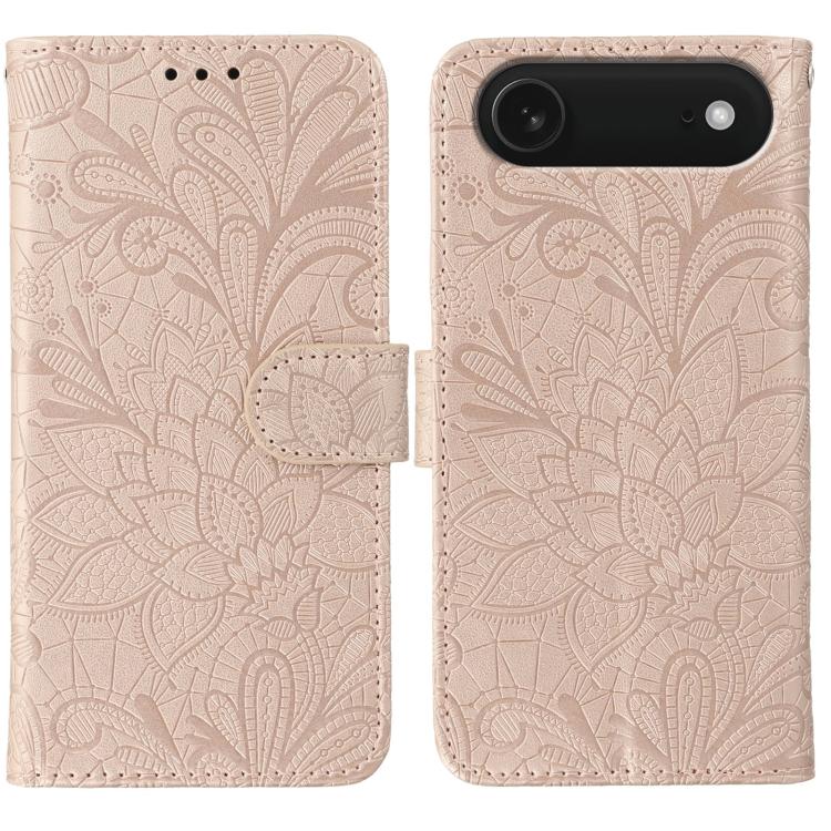 Custodia per cellulare in pelle con motivo floreale in pizzo, For iPhone Air, For iPhone 16 Pro Max, For iPhone 16 Pro, For iPhone 16 Plus