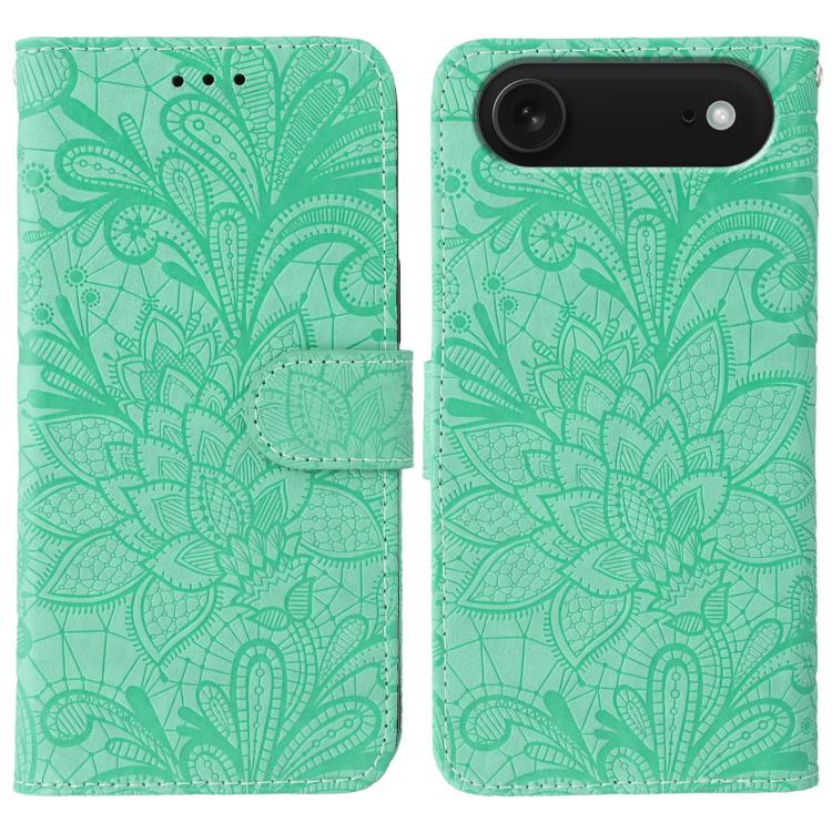Custodia per cellulare in pelle con motivo floreale in pizzo, For iPhone Air, For iPhone 16 Pro Max, For iPhone 16 Pro, For iPhone 16 Plus