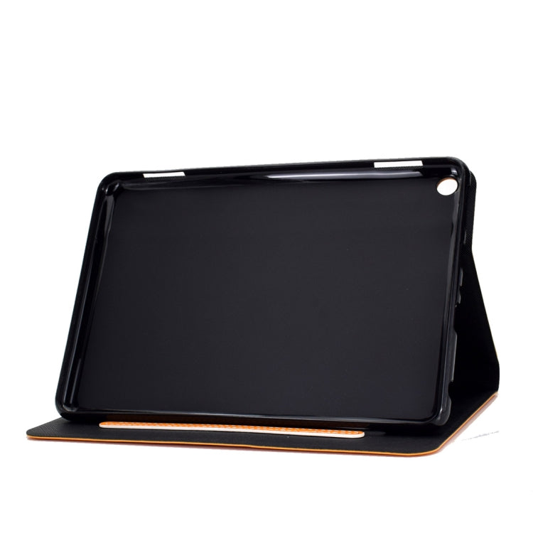 Custodia in pelle a conchiglia orizzontale in pelle bovina con supporto e slot per schede e funzione Sleep / Wake-up, For Kindle Fire HD8 (2020), For Kindle Fire 7 2015 / 2017 / 2019, For Kindle Fire HD8 2016 / 2017, For Kindle Fire HD10 2015 / 2017   ...