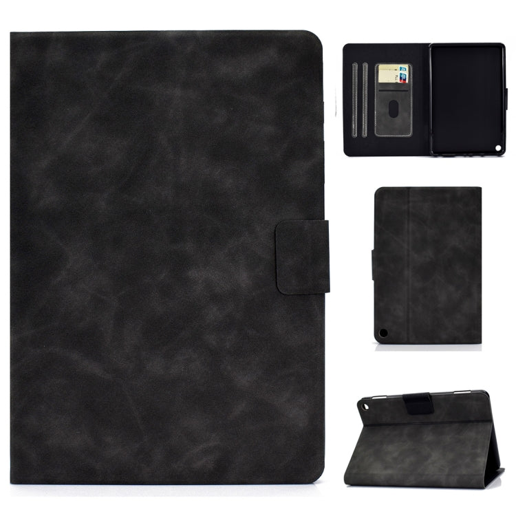 Custodia in pelle a conchiglia orizzontale in pelle bovina con supporto e slot per schede e funzione Sleep / Wake-up, For Kindle Fire HD8 (2020), For Kindle Fire 7 2015 / 2017 / 2019, For Kindle Fire HD8 2016 / 2017, For Kindle Fire HD10 2015 / 2017   ...