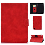 Custodia in pelle a conchiglia orizzontale in pelle bovina con supporto e slot per schede e funzione Sleep / Wake-up, For Kindle Fire HD8 (2020), For Kindle Fire 7 2015 / 2017 / 2019, For Kindle Fire HD8 2016 / 2017, For Kindle Fire HD10 2015 / 2017   ...