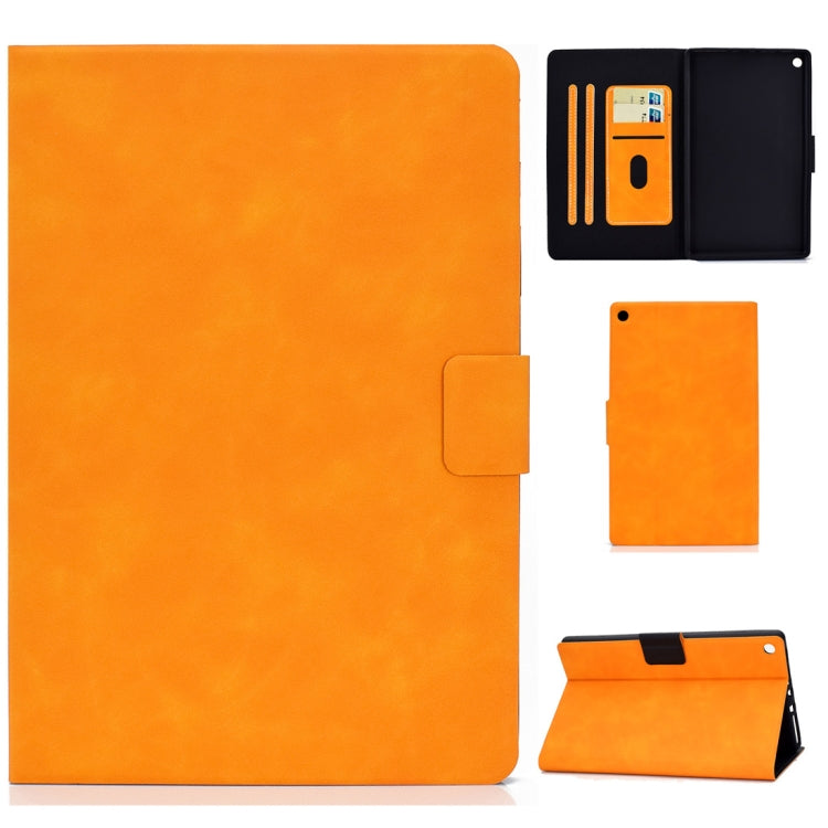 Custodia in pelle a conchiglia orizzontale in pelle bovina con supporto e slot per schede e funzione Sleep / Wake-up, For Kindle Fire HD8 (2020), For Kindle Fire 7 2015 / 2017 / 2019, For Kindle Fire HD8 2016 / 2017, For Kindle Fire HD10 2015 / 2017   ...