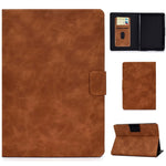 Custodia in pelle a conchiglia orizzontale in pelle bovina con supporto e slot per schede e funzione Sleep / Wake-up, For Kindle Fire HD8 (2020), For Kindle Fire 7 2015 / 2017 / 2019, For Kindle Fire HD8 2016 / 2017, For Kindle Fire HD10 2015 / 2017   ...
