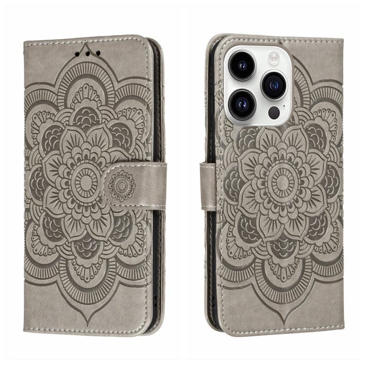 Custodia per telefono in pelle con stampa Sun Mandala, For iPhone 17, For iPhone Air, For iPhone 15 Pro Max