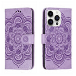Custodia per telefono in pelle con stampa Sun Mandala, For iPhone 17, For iPhone Air, For iPhone 15 Pro Max