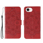 Custodia per telefono in pelle con stampa Sun Mandala, For iPhone 16e / 17e, For iPhone 17 Pro Max, For iPhone 17 Pro