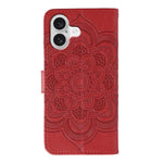 Custodia per telefono in pelle con stampa Sun Mandala, For iPhone 17, For iPhone Air, For iPhone 15 Pro Max