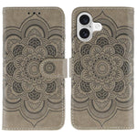 Custodia per telefono in pelle con stampa Sun Mandala, For iPhone 17, For iPhone Air, For iPhone 15 Pro Max