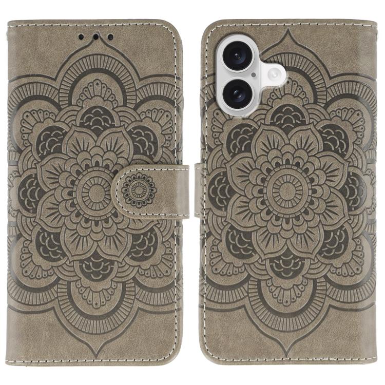Custodia per telefono in pelle con stampa Sun Mandala, For iPhone 17, For iPhone Air, For iPhone 15 Pro Max