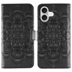 Custodia per telefono in pelle con stampa Sun Mandala, For iPhone 17, For iPhone Air, For iPhone 15 Pro Max
