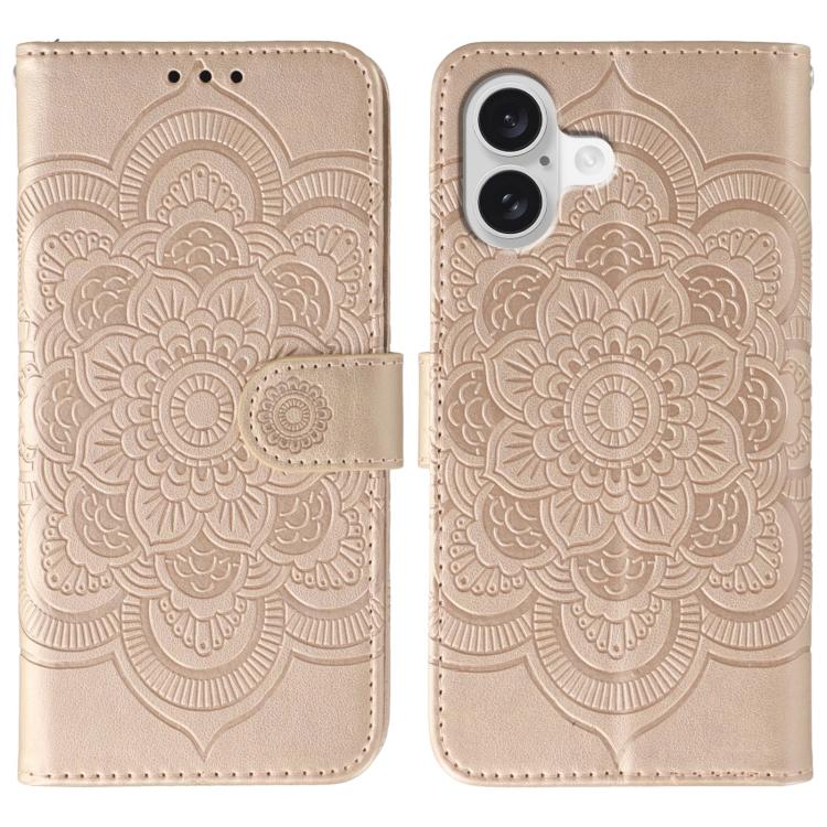 Custodia per telefono in pelle con stampa Sun Mandala, For iPhone 17, For iPhone Air, For iPhone 15 Pro Max