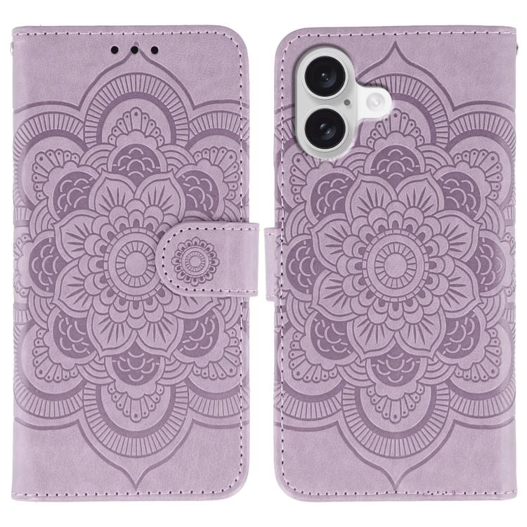 Custodia per telefono in pelle con stampa Sun Mandala, For iPhone 17, For iPhone Air, For iPhone 15 Pro Max