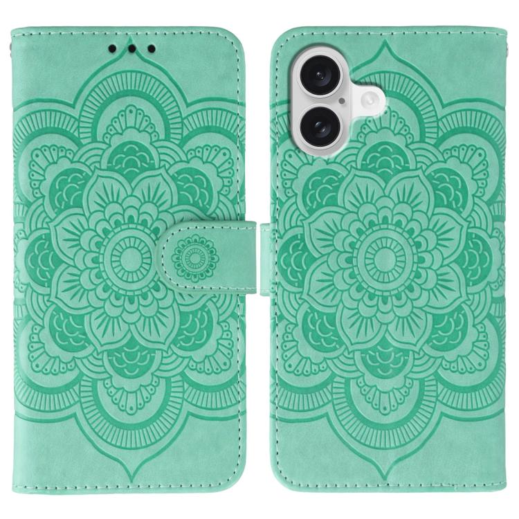 Custodia per telefono in pelle con stampa Sun Mandala, For iPhone 17, For iPhone Air, For iPhone 15 Pro Max