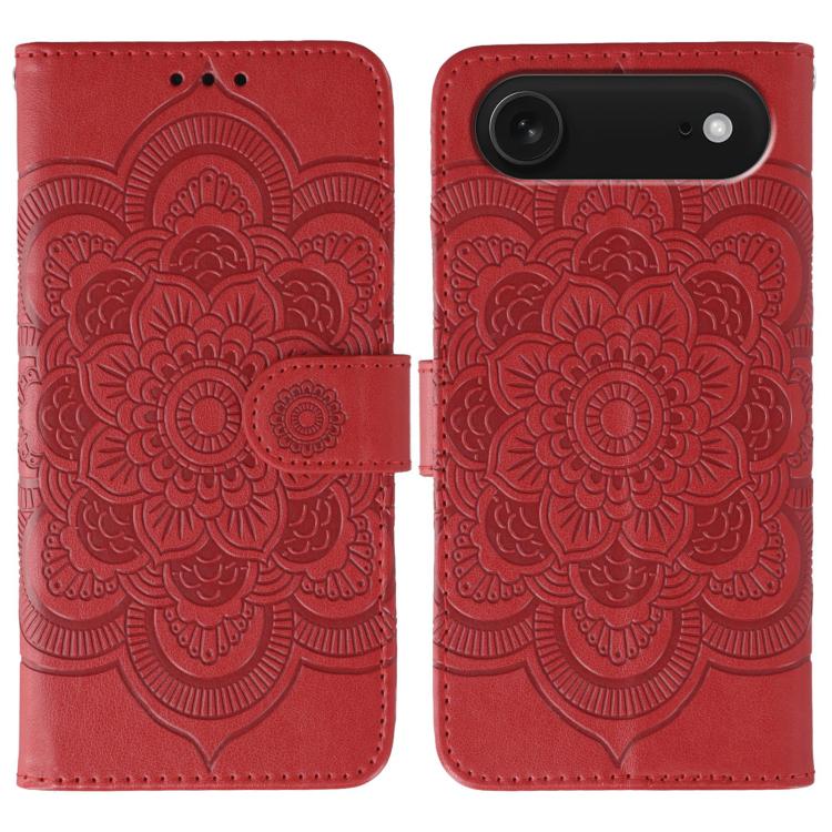 Custodia per telefono in pelle con stampa Sun Mandala, For iPhone 17, For iPhone Air, For iPhone 15 Pro Max