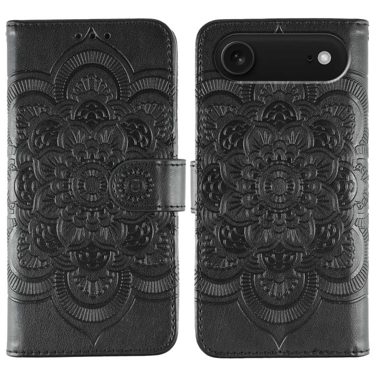 Custodia per telefono in pelle con stampa Sun Mandala, For iPhone 17, For iPhone Air, For iPhone 15 Pro Max