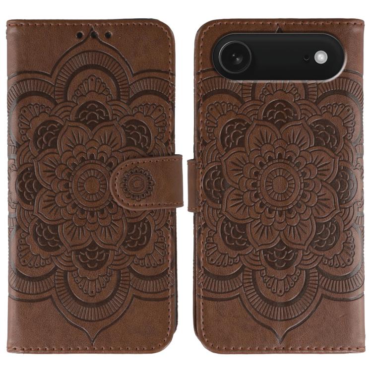 Custodia per telefono in pelle con stampa Sun Mandala, For iPhone 17, For iPhone Air, For iPhone 15 Pro Max