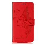 Custodia per telefono in pelle con texture litchi con motivo piuma, For iPhone 15 Pro Max, For iPhone 15 Pro, For iPhone 15 Plus, For iPhone 15