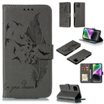 Custodia per telefono in pelle con texture litchi con motivo piuma, For iPhone 15 Pro Max, For iPhone 15 Pro, For iPhone 15 Plus, For iPhone 15