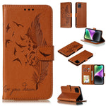 Custodia per telefono in pelle con texture litchi con motivo piuma, For iPhone 15 Pro Max, For iPhone 15 Pro, For iPhone 15 Plus, For iPhone 15