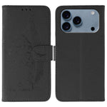 Custodia per telefono in pelle con texture litchi con motivo piuma, For iPhone 17 Pro Max, For iPhone 17 Pro, For iPhone 17, For iPhone Air