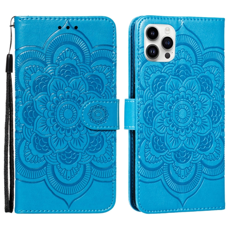 Custodia per cellulare in pelle con motivo a rilievo mandala in rilievo, For iPhone 16, For iPhone 15 Pro Max, For iPhone 15 Pro