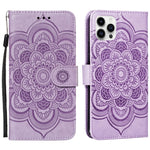 Custodia per cellulare in pelle con motivo a rilievo mandala in rilievo, For iPhone 16, For iPhone 15 Pro Max, For iPhone 15 Pro