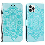Custodia per cellulare in pelle con motivo a rilievo mandala in rilievo, For iPhone 16, For iPhone 15 Pro Max, For iPhone 15 Pro