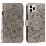 Custodia per cellulare in pelle con motivo a rilievo mandala in rilievo, For iPhone 16, For iPhone 15 Pro Max, For iPhone 15 Pro