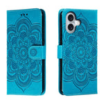 Custodia per cellulare in pelle con motivo a rilievo mandala in rilievo, For iPhone 16, For iPhone 15 Pro Max, For iPhone 15 Pro