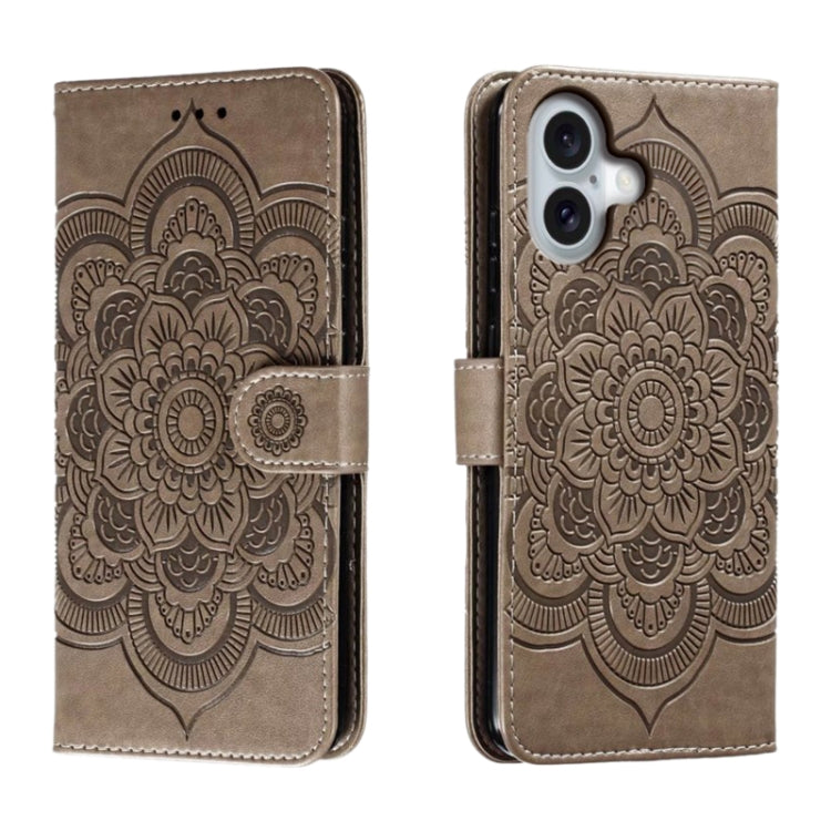 Custodia per cellulare in pelle con motivo a rilievo mandala in rilievo, For iPhone 16, For iPhone 15 Pro Max, For iPhone 15 Pro