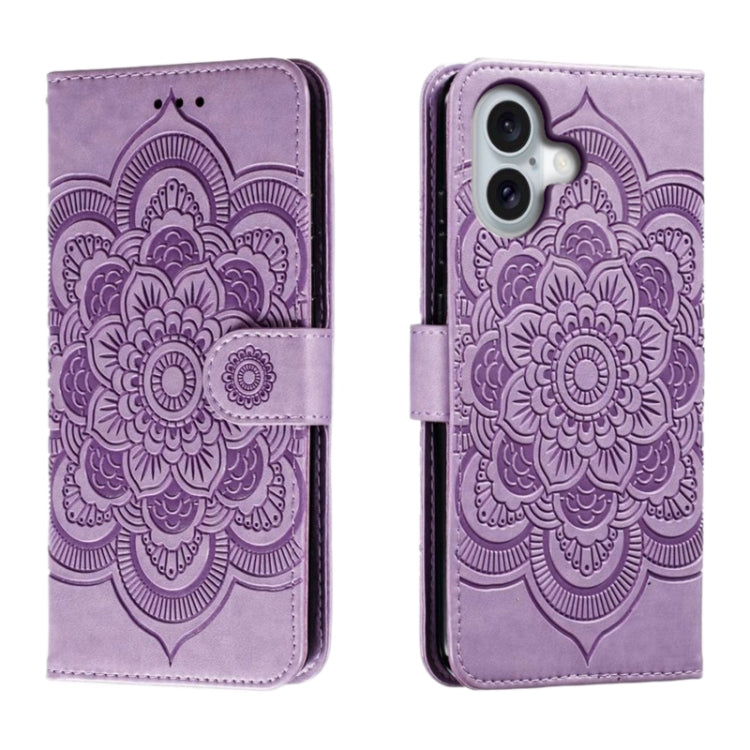 Custodia per cellulare in pelle con motivo a rilievo mandala in rilievo, For iPhone 16, For iPhone 15 Pro Max, For iPhone 15 Pro