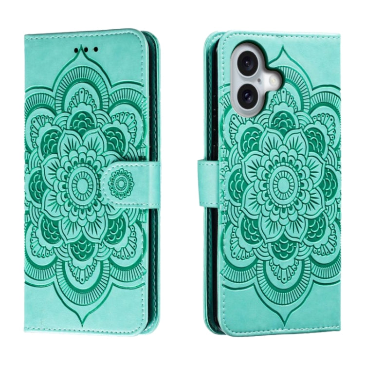 Custodia per cellulare in pelle con motivo a rilievo mandala in rilievo, For iPhone 16, For iPhone 15 Pro Max, For iPhone 15 Pro