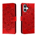 Custodia per cellulare in pelle con motivo a rilievo mandala in rilievo, For iPhone 16, For iPhone 15 Pro Max, For iPhone 15 Pro