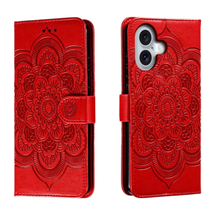 Custodia per cellulare in pelle con motivo a rilievo mandala in rilievo, For iPhone 16, For iPhone 15 Pro Max, For iPhone 15 Pro