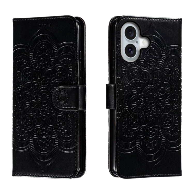 Custodia per cellulare in pelle con motivo a rilievo mandala in rilievo, For iPhone 16, For iPhone 15 Pro Max, For iPhone 15 Pro