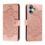 Custodia per cellulare in pelle con motivo a rilievo mandala in rilievo, For iPhone 16, For iPhone 15 Pro Max, For iPhone 15 Pro