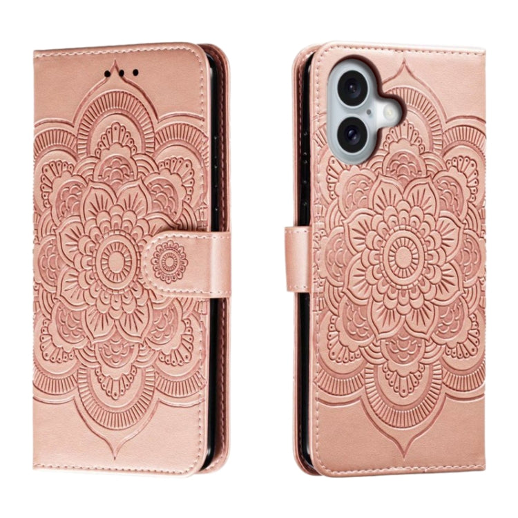 Custodia per cellulare in pelle con motivo a rilievo mandala in rilievo, For iPhone 16, For iPhone 15 Pro Max, For iPhone 15 Pro